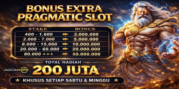 Bonus Extra Maxwin Setiap Sabtu & Minggu